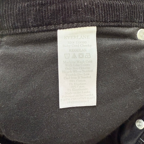 The Cheeky Straight Corduroy Pant (Ankle) - Black - Picture 7 of 8